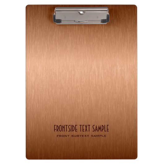 Koperbruin metallisch uiterlijk klembord (Voorkant)