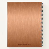 Koperbruin metallisch uiterlijk notitieboek (Achterkant)