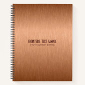 Koperbruin metallisch uiterlijk notitieboek (Voorkant)