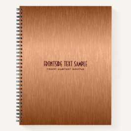 Koperbruin metallisch uiterlijk notitieboek