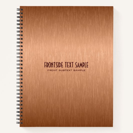Koperbruin metallisch uiterlijk notitieboek (Voorkant)