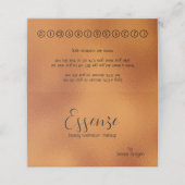 Koperbruin vormgeven Moderne achtergrond Klantenkaartje (Buitenkant ongevouwen)