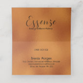 Koperbruin vormgeven Moderne achtergrond Klantenkaartje (Binnenkant ongevouwen)