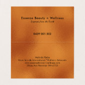 Koperbruin vormgeven Moderne achtergrond Visitekaartje (Binnenkant ongevouwen)