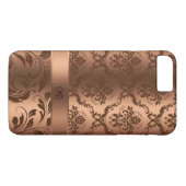 Koperbruine Damasvaten en stalen metalen blik Case-Mate iPhone Case (Achterkant (Horizontaal))