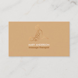 Koperbruine Massage Therapie Masseuse Spa Visitekaartje