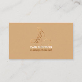 Koperbruine Massage Therapie Masseuse Spa Visitekaartje