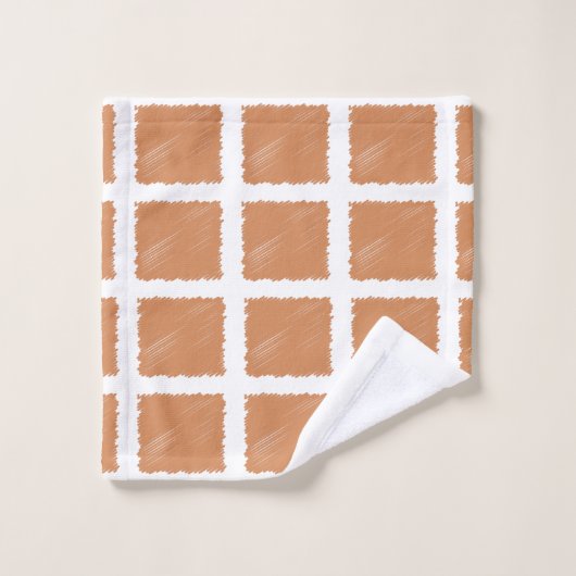 Koperbruine schets bad handdoek (Wasdoekje)