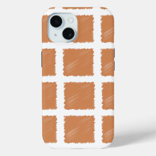 Koperbruine schets kleur iPhone 15 case