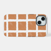 Koperbruine schets kleur iPhone 15 case (Achterkant horizontaal)