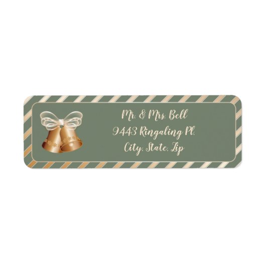 Kopercellen en diagonale strips etiket (Voorkant)