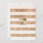 Kopercrème Tropische palmbomen Modern Verloving Kaart (Achterkant)