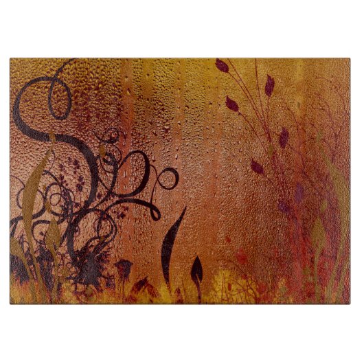 koperdew-glas snijplank (Voorkant)