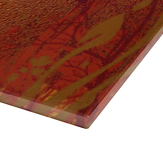 koperdew-glas snijplank (Hoek)