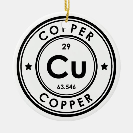 Koperelement keramisch Ornament (Voorkant)