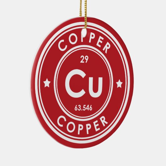 Koperelement rood keramisch Ornament (Rechts)
