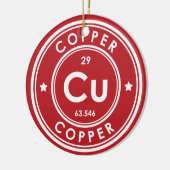 Koperelement rood keramisch Ornament (Links)