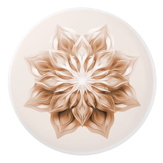 Koperen 3D Glanzende Mandala Keramische Knop (Voorkant)