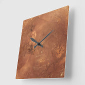 Koperen achtergrond vierkante klok (Hoek)
