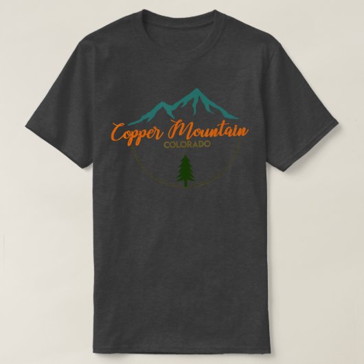Koperen Berg Retro Avontuur Skiën Snowboard S T-shirt (Design voorkant)