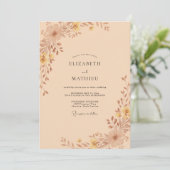 Koperen blad Eucalyptus Bruiloft Kaart (Staand voorkant)