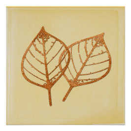  koperen bladeren perfect poster