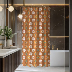 Koperen bloemengordijn Pastel Boho Badkamer Douchegordijn
