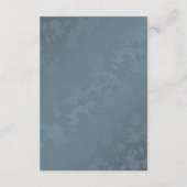 Koperen bloemlijn kunst stof blauw informatiekaartje (Achterkant)