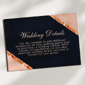 Koperen Blush Roze Marine Geometrische Details Kaa Informatiekaartje