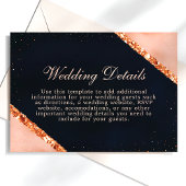 Koperen Blush Roze Marine Geometrische Details Kaa Informatiekaartje