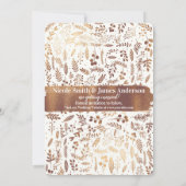 Koperen bronzen gouden folie moderne 'Save the Dat Kaart (Achterkant)