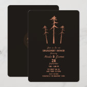 Koperen Bronzen Hoge Dennenbomen Landelijke Verlov Kaart (Voorkant / Achterkant)