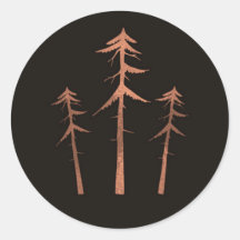 Koperen bronzen hoge dennenbomen rustieke bruiloft