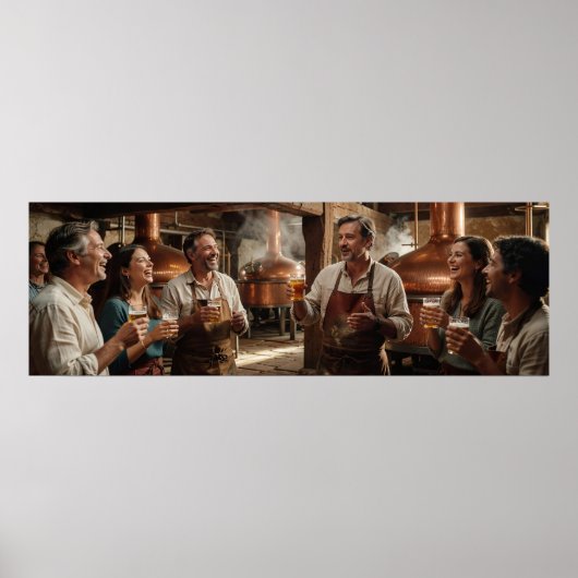 Koperen Brouwerij Lach en Warmte Poster (Voorkant)