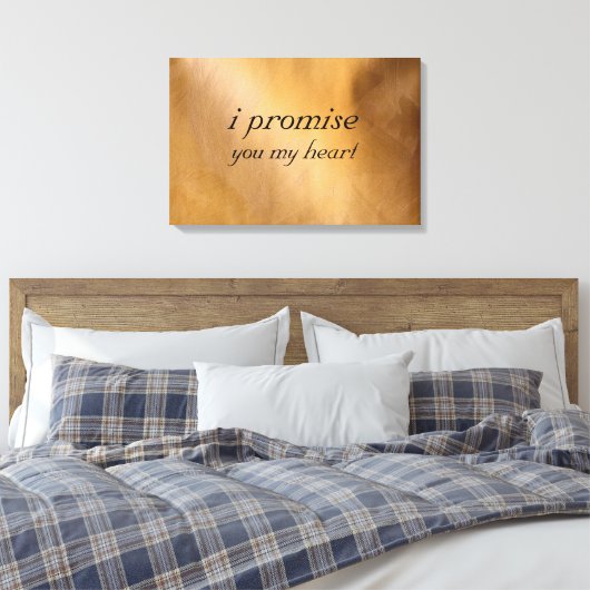 Koperen bruiloft canvas afdruk (Insitu (Slaapkamer))