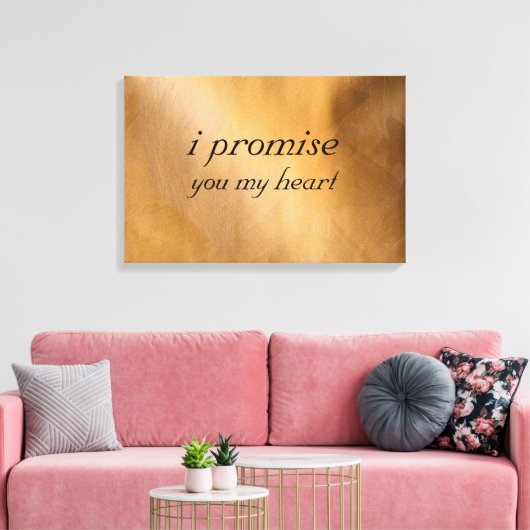 Koperen bruiloft canvas afdruk (Insitu (Woonkamer))