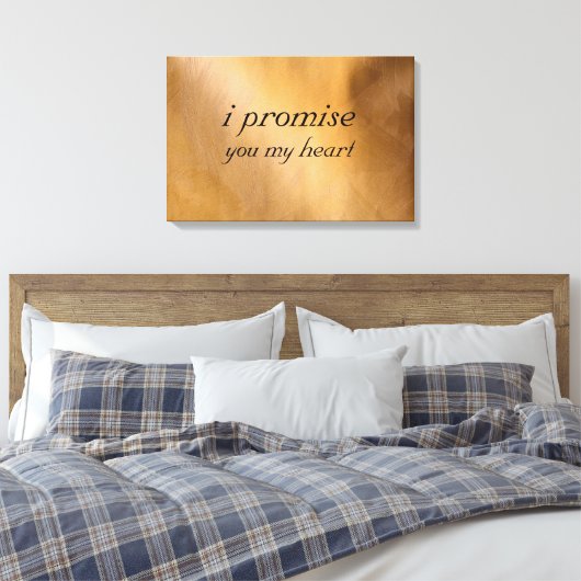 Koperen bruiloft canvas afdruk (Insitu (Slaapkamer))