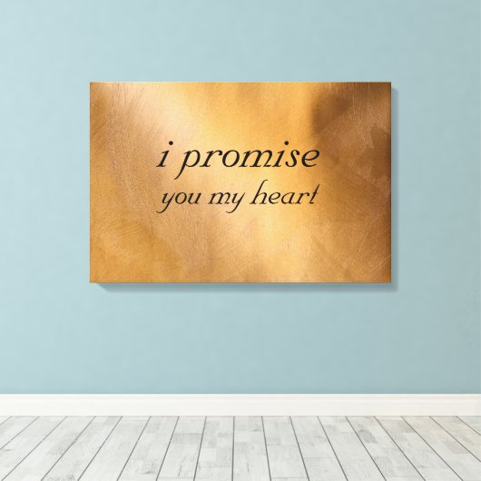 Koperen bruiloft canvas afdruk (Insitu (Houten vloer))