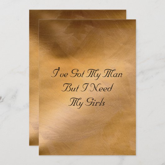 Koperen bruiloft kaart (Voorkant / Achterkant)