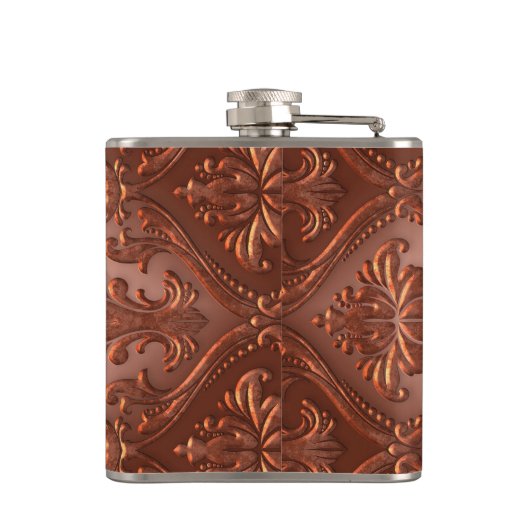  koperen buizen Steampunk Antiek Heupfles (Achterkant)