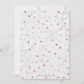 Koperen Confetti en marmer | Moderne Pensioenparti Kaart (Achterkant)