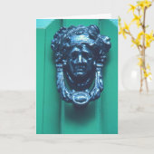 KOPEREN DEURKLOPPER IN DE VORM VAN HET HOOFD VAN D KAART (Gele Bloem)