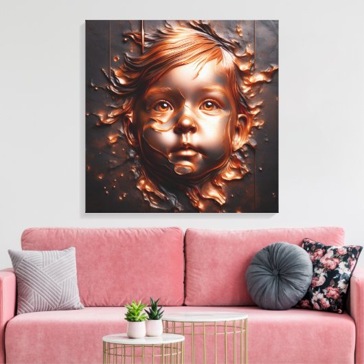 Koperen dromen van onschuld canvas afdruk (Insitu (Woonkamer))