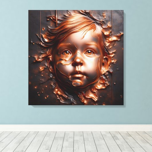 Koperen dromen van onschuld canvas afdruk (Insitu (Houten vloer))