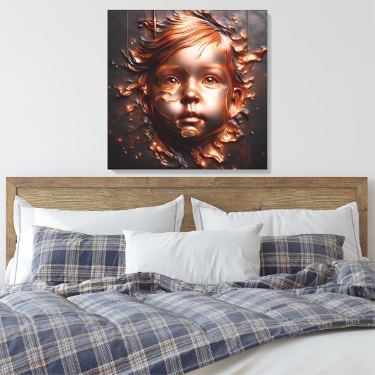 Koperen dromen van onschuld canvas afdruk (Insitu (Slaapkamer))