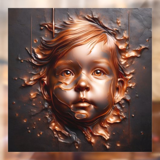 Koperen dromen van onschuld venster Cling Raamsticker (Vel 2)