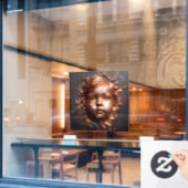 Koperen dromen van onschuld venster Cling Raamsticker (Cafe Raam)