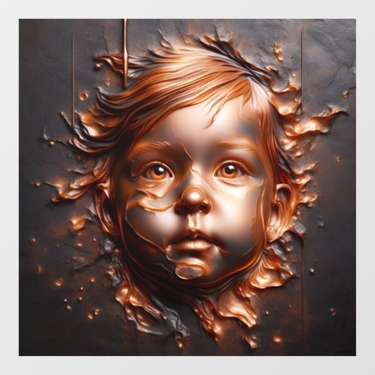 Koperen dromen van onschuld venster Cling Raamsticker (Vel)