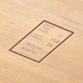 Koperen Elegante Moderne Trouwdag Acryl Uitnodigingen (Laagn)