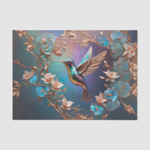 Koperen en Abalone Kolibrie Decoupage Tissue Tissuepapier